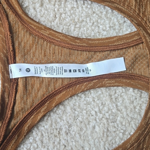 NWT Lululemon Swiftly Tech Tank 2.0 Water Surface Copper Brown/Bold Beige 14 - Picture 5 of 14